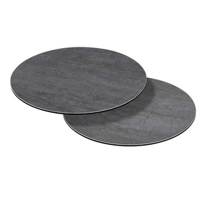 <span class=keywords><strong>Table</strong></span> <span class=keywords><strong>basse</strong></span> extensible moderne en <span class=keywords><strong>céramique</strong></span> et verre avec dessus rotatif et support chromé pour le salon - Product Image 6
