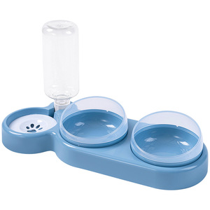 Bol d'alimentation pour chat avec distributeur d'eau automatique, double bol en forme d'escargot pour chats, conception de protection du cou - Product Image 5