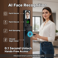 Cerradura Inteligente para Puerta Sinon R13, Económica, con Huella Dactilar, Reconocimiento Facial, Control por Aplicación Tuya, para Puertas de Madera, Seguridad del Hogar