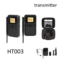 Émetteur de casques silencieux UHF avec Bluetooth HT003, système d'émetteur portable avec écran LCD
