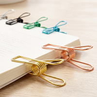 Clips de Papel Metálicos Bonitos, Suministros de Oficina, Mini Clips Coloridos para Fotos
