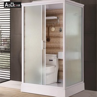 Cabine de douche préfabriquée portable de luxe Tout-en-un Toilettes mobiles Cabine de douche