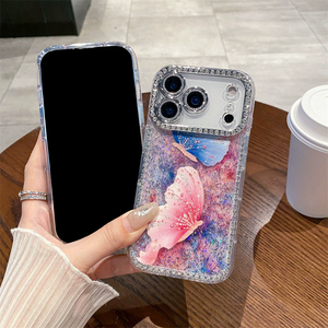Nueva funda de teléfono con diseño de mariposa a la moda para iPhone 15, 14, 16, electrochapada, para iPhone 17 Pro Max, funda de diseño. - Product Image 2