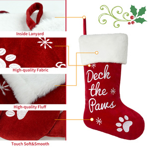 Calze di <span class=keywords><strong>Natale</strong></span> Ricamate di Alta Qualità, Fornitura Diretta dalla Fabbrica, Calze Vuote per Decorazioni Natalizie, Lusso all'Ingrosso - Product Image 5