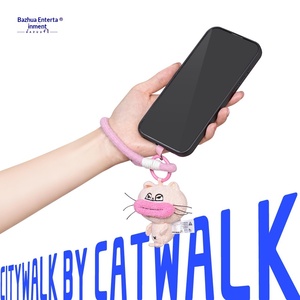 Bazuuyu BaZhuo Entertainment: Cordón para teléfono de juguete de moda, lindo y peculiar, con diseño de <span class=keywords><strong>gato</strong></span> de peluche de labios de salchicha Citywalk Buddysausage, para colgar plantas - Product Image 4