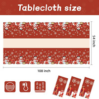 Nappe de Noël personnalisée imperméable à l'eau orignal cerf couverture de table en plastique jetable pour fournitures de décoration de fête