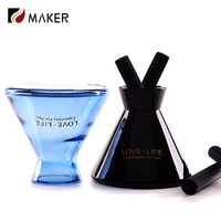 Bouteille de diffuseur de roseau d'aromathérapie d'arôme en verre d'huile essentielle de désodorisant de forme d'entonnoir unique multicolore vide holographique de luxe