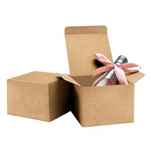 ValBox 5x5x3.5 Brown Kraft Paper Gift <b>Boxes</b> 20 PCS <b>Lids</b> <b>Small</b> Bridesmaid Wedding Crafting Recyclable Easy Assemble <b>with</b> Ribbon - Product Image 4