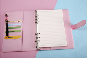 Da PU Cover Organizer Máy Tính Xách Tay Với Vòng Lá Rời Ràng Buộc Da Chương Trình Nghị Sự Với Khe Cắm Thẻ Bút Vòng Và Nam Châm Để Đóng Cửa - Product Image 5