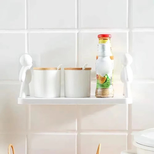 Étagère de rangement murale en ABS à un niveau nouvelle étagère de douche pour salle de bain shampooing cosmétique savon organisateur support de support boîte de <span class=keywords><strong>cuisine</strong></span> - Product Image 5