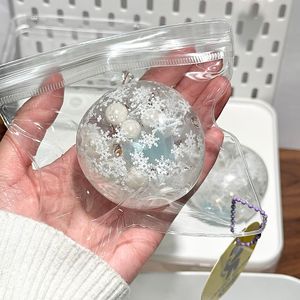Pelota Blanda de Maltosa de 6cm para el Invierno, Hecha a Mano, de Rebote Lento, Juguete Antiestrés con Sonido ASMR, Material TPE y Madera, Crujiente - Product Image 2