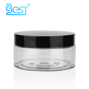 1oz 2oz clear jars with lid factory stocks 8 oz cream jars fast delivery recycled plastic cosmetic jars