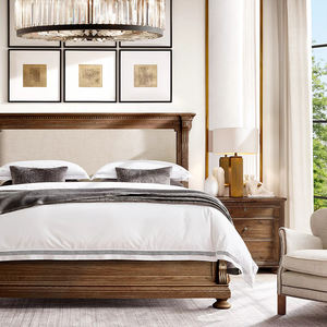 <span class=keywords><strong>Cama</strong></span> <span class=keywords><strong>Doble</strong></span> de Estilo Francés de Alta Gama, Fabricada en Roble Macizo de Estilo Retro Americano, de 1.8 m para Dormitorio Principal - Product Image 4