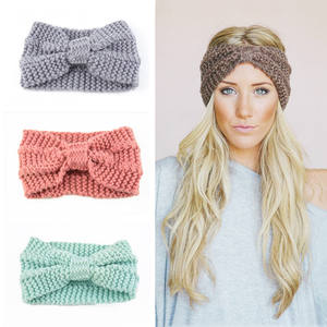 Diadema deportiva de Invierno para mujer, gorro protector para los oídos sólido de lana, accesorios para el cabello elásticos a la moda, diadema - Product Image 5