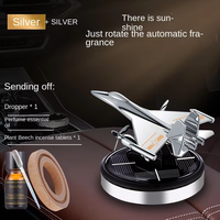 Diffuseur d'huiles essentielles pour voiture, diffuseur d'arômes automatique à énergie solaire, gel parfumé solide, machine à nuages, avion de chasse, aromathérapie, parfum