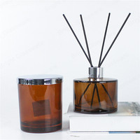 Großhandel 100ml bernstein glas diffusor flasche mit silber kappe