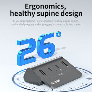 Fideco thiết kế mới nhôm 4 <span class=keywords><strong>USB</strong></span> A <span class=keywords><strong>3</strong></span> <span class=keywords><strong>USB</strong></span> C <span class=keywords><strong>HUB</strong></span> 10Gbps sạc truyền dữ liệu Multiport Splitter - Product Image 5