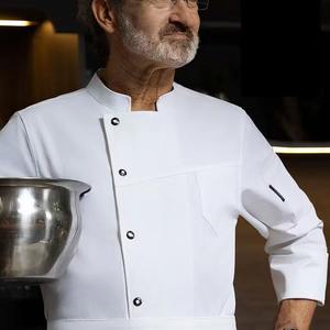 C23-5031highエンド銅バックル防水レストランキッチンベーキング長袖シェフワークコート - Product Image 4