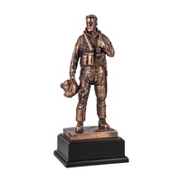 Statue de soldat antique Sunmay en résine argentée, couleur bronze, figurine militaire pour la décoration de la maison