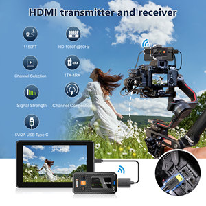 ชุดส่งสัญญาณภาพและเสียงไร้สายแบบปรับความถี่ได้ 350M1150FT พร้อมจอแสดงผล รองรับ UVC Out สำหรับกล้องถ่ายทอดสด OBS - Product Image 3