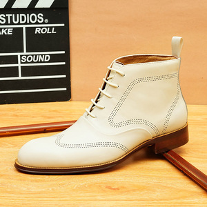 Nouvelles bottes Chelsea en cuir de haute qualité pour hommes - Chaussures rehaussantes pour l'automne. Personnalisation en gros disponible. - Product Image 3