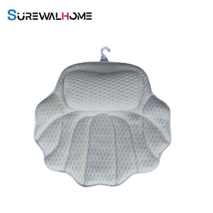 SUREWALHOME Oreiller de tête de <span class=keywords><strong>baignoire</strong></span> Oreiller de <span class=keywords><strong>baignoire</strong></span> de luxe ergonomique avec tête avec ventouses <span class=keywords><strong>Coussin</strong></span> de douche 4D - Product Image 1