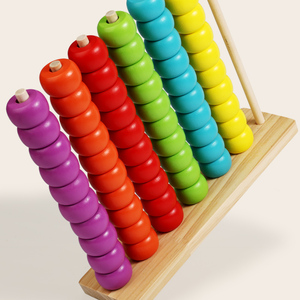 Juguete Educativo Montessori de Madera con Anillos Apilables y Cuentas para Clasificar, Contar Números y Aprender Matemáticas, para Niños de 5 a 13 Años, Unisex - Product Image 4