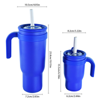 Botella de Agua de Acero Inoxidable de 40 Oz, Aislada, Isotérmica, para Bebidas Frías y Calientes, con Degradado de Color, Multicolor, sin BPA, con Tapa y Pajita, para Fiestas, Viajes