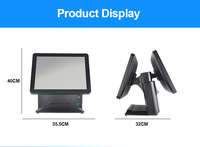 JSJ-Caja registradora con WiFi NFC 2G/4G/64G, sistema POS de doble pantalla, Intel I3 de doble núcleo, táctil de 10 puntos, 1 año de garantía