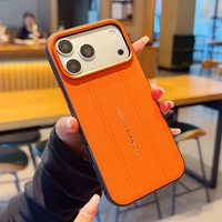 Coque de téléphone pour iPhone 18 Pro Max, cadre d'objectif en métal, texture givrée, style professionnel, simili cuir, compatible avec les modèles 17, 16 Plus, 15