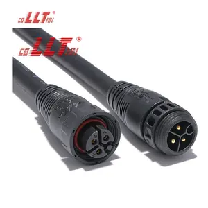 LLT-Conector de cable de alimentación para iluminación LED al aire libre, M19, 600V, 20A, impermeable, 2, 3, 4, 5, 6, 8 pines