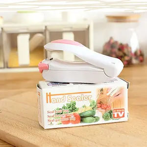 Niedliche Mini-Versiegelung maschine Tragbarer Snack-Beutel Wärme-Heiß siegel gerät Handheld-Impuls versiegelung maschine Kostenlose Probe Kunststoff 1 PCS