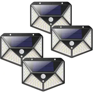 Groothandel Aangepaste Waterdichte Zonne-Wandlamp Met Bewegingssensor 100Leds Solar Led Wandlamp Met Sensoren