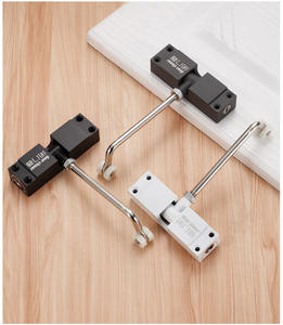 Tope de Puerta Corredera de Aleación de Aluminio, Dispositivo de Cierre Automático Ajustable Simple, Doble Resorte Oculto, Minimalista, para Cocina de Hotel - Product Image 3