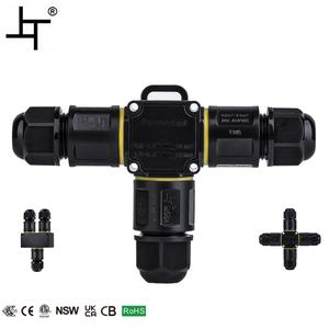 2 <span class=keywords><strong>P</strong></span> 3-poliger IP68-wasserdichter Stroma schluss T Typ 3-poliger schrauben loser Schnell anschluss für Gartenkabel-Solarmodule mit Überwachungs kamera - Product Image 1