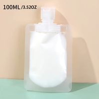 30ml 50ml 100ml Transparent Plastique Portable Lotion Liquide Shampooing Sacs Cosmétiques Voyage Emballage Bec Poche Sac Flip Top Couvercle