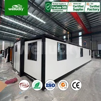 Casa Container Espandibile da 40 Piedi per Sviluppo di Resort e Ville Modulari, 1-6 Camere da Letto, Chiavi in Mano, Cucina e Bagno Completi
