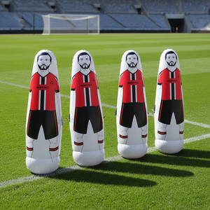 Maniquí Inflable de PVC Blanco y Negro de 70 Pulgadas, Plegable y Portátil, para Entrenamiento de Agilidad en Fútbol Americano - Product Image 1