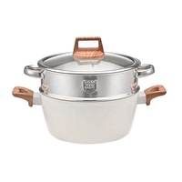 Offre Spéciale Ensemble de Batterie de Cuisine Antiadhésive, Casseroles et Poêles avec Poignées en Bakélite, Fond à Induction pour Cuisine Domestique