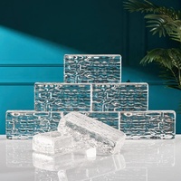 Produsen Bata Kaca Padat Transparan Warna Persegi Hot-Melt Solid Glass Brick Frosted Crystal Brick