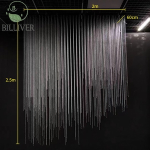 Decorazione per tenda con perline in acrilico per matrimonio soffitto sospeso hotel <span class=keywords><strong>sala</strong></span> per banchetti con tenda ad anello finita decorazione di sfondo - Product Image 3