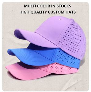 Wholesale Unisex <b>Sun</b> Protection Laser Drilling <b>Hat</b> Custom Embroidery logo Breathable Waterproof Baseball Cap Quick Dry - Product Image 2