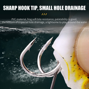 Nuovo 2.5cm 3.4 Soft Frog Fishing Lure Double Hook paillettes Thunder Frog Rabbit Bait <span class=keywords><strong>con</strong></span> Blade Tail Fishing Bait - Product Image 5