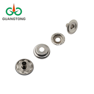 Tùy Chỉnh In Ấn 15 Mm Nickel Mạ Vòng Báo Chí Mùa Xuân Bốn Phần Brass Snap Nút Cho Quần Áo Da - Product Image 2