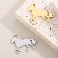 Pendentif Créatif en Acier Inoxydable pour Cheval, Motif du Zodiaque, Mode Simple, Animal, Charme, DIY