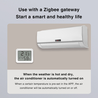 Capteur de température et d'humidité Tuya/Ewelink Zigbee, surveillance en temps réel, climat intérieur précis, compatible Alexa Google Home Alice