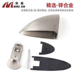 Clip en verre Ming Xin Eagle Beak en alliage de zinc brossé brillant réglable pour support d'étagère en verre, quincaillerie de meubles - Product Image 4