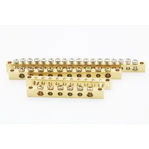 Professional Supplier ODM Electric bus Bar Earth Socket Brass Electric Contacts Brass Bar