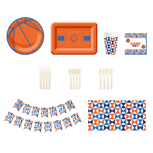 Kit de Fiesta de Cumpleaños con Temática de Baloncesto DAMAI, Juego de Vajilla Desechable de Papel con Platos, Vasos y Servilletas para Fiestas Deportivas - Product Image 2