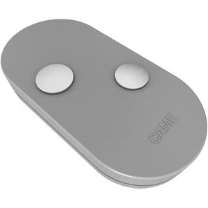 Telecomando Came per Cancello a 2 Canali, Doppia Frequenza, Codice Rolling, Design Minimalista in Plastica Grigia - Product Image 1